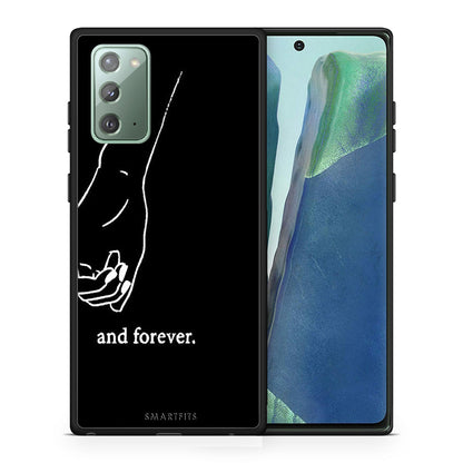 Θήκη Αγίου Βαλεντίνου Samsung Note 20 Always & Forever 2 από τη Smartfits με σχέδιο στο πίσω μέρος και μαύρο περίβλημα | Samsung Note 20 Always & Forever 2 case with colorful back and black bezels