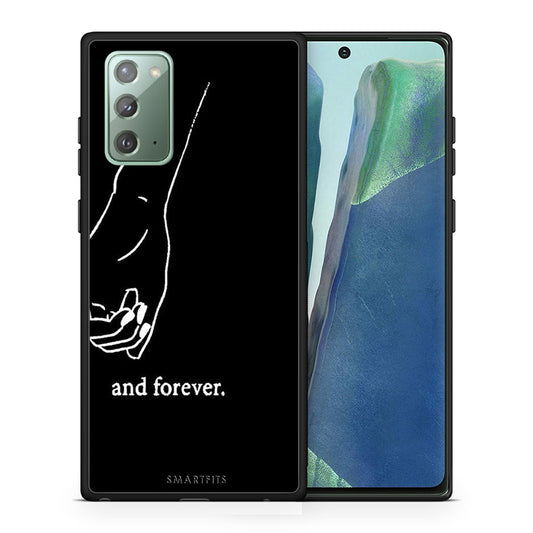 Θήκη Αγίου Βαλεντίνου Samsung Note 20 Always & Forever 2 από τη Smartfits με σχέδιο στο πίσω μέρος και μαύρο περίβλημα | Samsung Note 20 Always & Forever 2 case with colorful back and black bezels