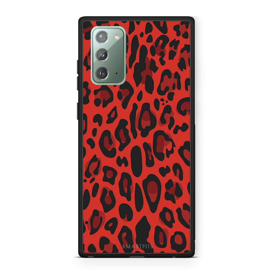 4 - Samsung Note 20 Red Leopard Animal case, cover, bumper