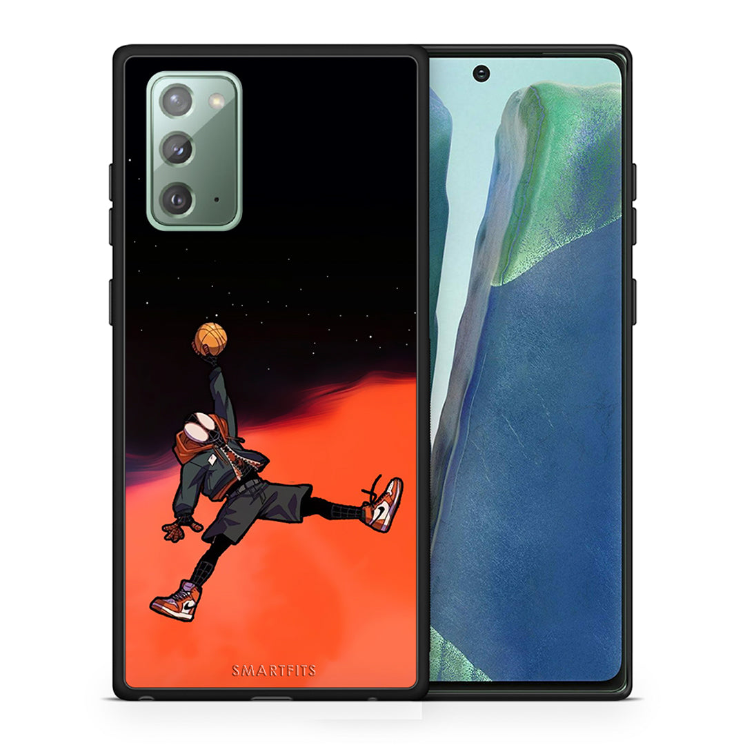 Θήκη Samsung Note 20 Basketball Hero από τη Smartfits με σχέδιο στο πίσω μέρος και μαύρο περίβλημα | Samsung Note 20 Basketball Hero case with colorful back and black bezels