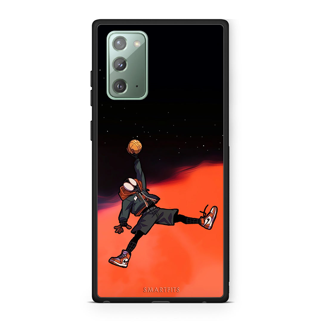 Samsung Note 20 Basketball Hero θήκη από τη Smartfits με σχέδιο στο πίσω μέρος και μαύρο περίβλημα | Smartphone case with colorful back and black bezels by Smartfits