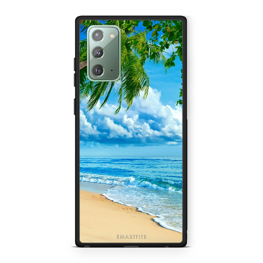 Samsung Note 20 Beautiful Beach θήκη από τη Smartfits με σχέδιο στο πίσω μέρος και μαύρο περίβλημα | Smartphone case with colorful back and black bezels by Smartfits
