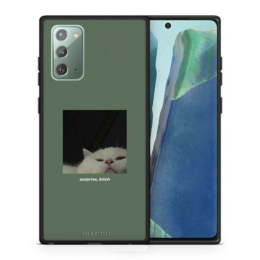 Θήκη Samsung Note 20 Bitch Surprise από τη Smartfits με σχέδιο στο πίσω μέρος και μαύρο περίβλημα | Samsung Note 20 Bitch Surprise case with colorful back and black bezels