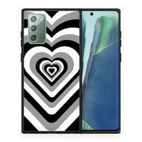 Thumbnail for Θήκη Samsung Note 20 Black Hearts από τη Smartfits με σχέδιο στο πίσω μέρος και μαύρο περίβλημα | Samsung Note 20 Black Hearts case with colorful back and black bezels