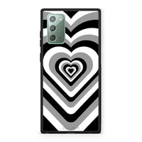 Thumbnail for Samsung Note 20 Black Hearts θήκη από τη Smartfits με σχέδιο στο πίσω μέρος και μαύρο περίβλημα | Smartphone case with colorful back and black bezels by Smartfits