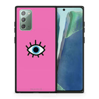 Thumbnail for Θήκη Samsung Note 20 Blue Eye Pink από τη Smartfits με σχέδιο στο πίσω μέρος και μαύρο περίβλημα | Samsung Note 20 Blue Eye Pink case with colorful back and black bezels