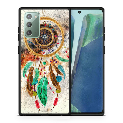 Θήκη Samsung Note 20 DreamCatcher Boho από τη Smartfits με σχέδιο στο πίσω μέρος και μαύρο περίβλημα | Samsung Note 20 DreamCatcher Boho case with colorful back and black bezels
