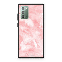 Thumbnail for 33 - Samsung Note 20  Pink Feather Boho case, cover, bumper