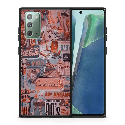 Θήκη Samsung Note 20 Born In 90s από τη Smartfits με σχέδιο στο πίσω μέρος και μαύρο περίβλημα | Samsung Note 20 Born In 90s case with colorful back and black bezels