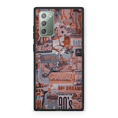 Samsung Note 20 Born In 90s θήκη από τη Smartfits με σχέδιο στο πίσω μέρος και μαύρο περίβλημα | Smartphone case with colorful back and black bezels by Smartfits