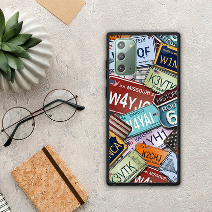 Car Plates - Samsung Galaxy Note 20 θήκη