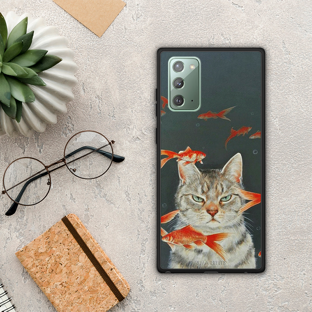 Cat Goldfish - Samsung Galaxy Note 20 θήκη