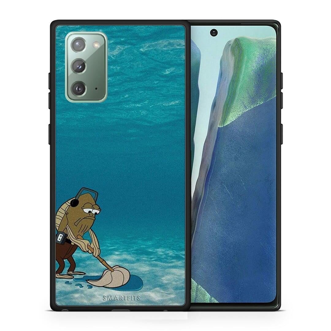 Θήκη Samsung Note 20 Clean The Ocean από τη Smartfits με σχέδιο στο πίσω μέρος και μαύρο περίβλημα | Samsung Note 20 Clean The Ocean case with colorful back and black bezels