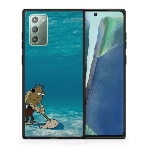 Θήκη Samsung Note 20 Clean The Ocean από τη Smartfits με σχέδιο στο πίσω μέρος και μαύρο περίβλημα | Samsung Note 20 Clean The Ocean case with colorful back and black bezels