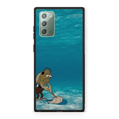 Samsung Note 20 Clean The Ocean Θήκη από τη Smartfits με σχέδιο στο πίσω μέρος και μαύρο περίβλημα | Smartphone case with colorful back and black bezels by Smartfits