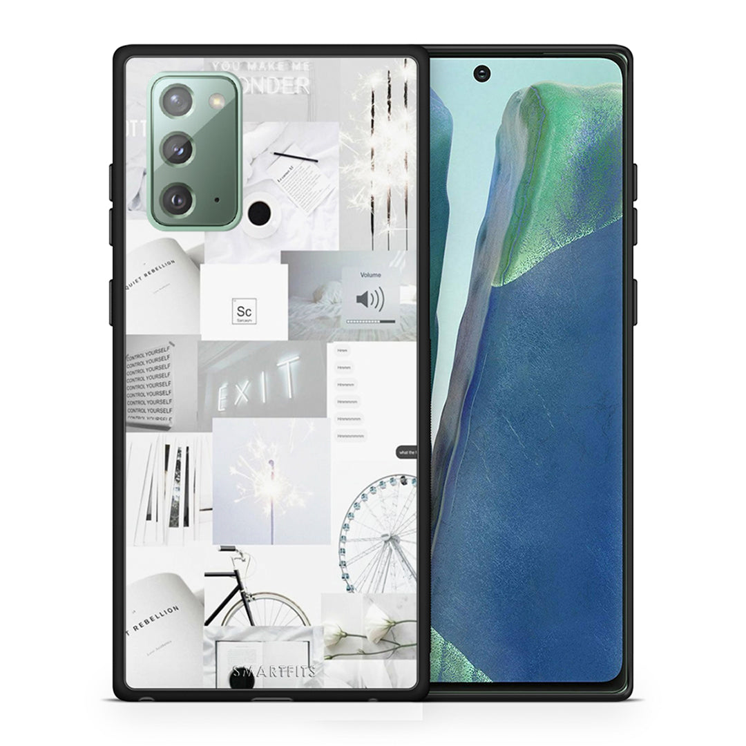 Θήκη Αγίου Βαλεντίνου Samsung Note 20 Collage Make Me Wonder από τη Smartfits με σχέδιο στο πίσω μέρος και μαύρο περίβλημα | Samsung Note 20 Collage Make Me Wonder case with colorful back and black bezels