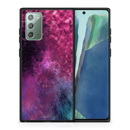 Θήκη Samsung Note 20 Aurora Galaxy από τη Smartfits με σχέδιο στο πίσω μέρος και μαύρο περίβλημα | Samsung Note 20 Aurora Galaxy case with colorful back and black bezels
