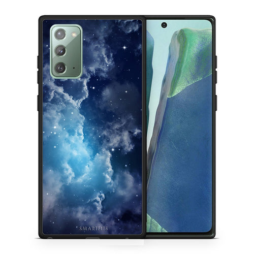 Θήκη Samsung Note 20 Blue Sky Galaxy από τη Smartfits με σχέδιο στο πίσω μέρος και μαύρο περίβλημα | Samsung Note 20 Blue Sky Galaxy case with colorful back and black bezels