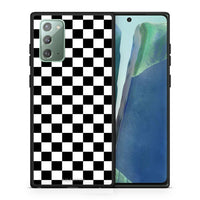 Thumbnail for Θήκη Samsung Note 20 Squares Geometric από τη Smartfits με σχέδιο στο πίσω μέρος και μαύρο περίβλημα | Samsung Note 20 Squares Geometric case with colorful back and black bezels