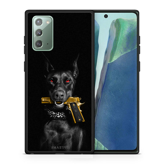Θήκη Αγίου Βαλεντίνου Samsung Note 20 Golden Gun από τη Smartfits με σχέδιο στο πίσω μέρος και μαύρο περίβλημα | Samsung Note 20 Golden Gun case with colorful back and black bezels