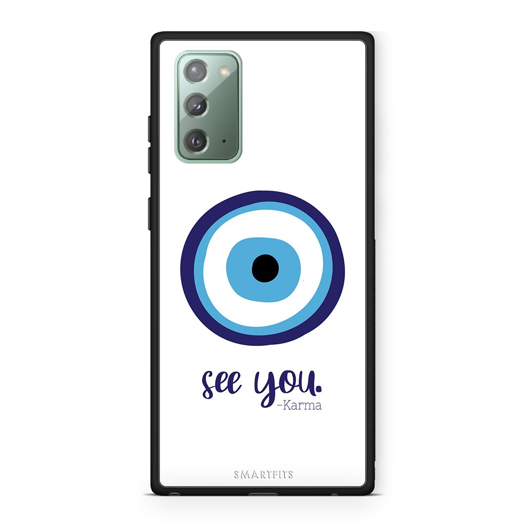 Samsung Note 20 Karma Says θήκη από τη Smartfits με σχέδιο στο πίσω μέρος και μαύρο περίβλημα | Smartphone case with colorful back and black bezels by Smartfits