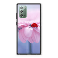 Thumbnail for Samsung Note 20 Ladybug Flower θήκη από τη Smartfits με σχέδιο στο πίσω μέρος και μαύρο περίβλημα | Smartphone case with colorful back and black bezels by Smartfits