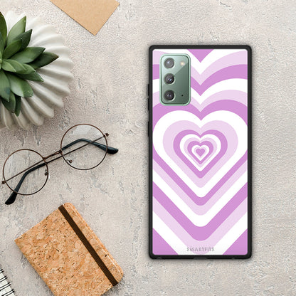 Lilac Hearts - Samsung Galaxy Note 20 θήκη
