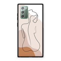 Thumbnail for Samsung Note 20 LineArt Woman θήκη από τη Smartfits με σχέδιο στο πίσω μέρος και μαύρο περίβλημα | Smartphone case with colorful back and black bezels by Smartfits
