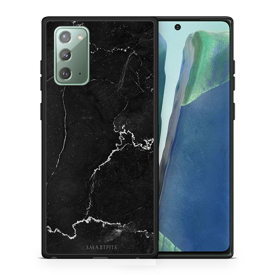 Θήκη Samsung Note 20 Marble Black από τη Smartfits με σχέδιο στο πίσω μέρος και μαύρο περίβλημα | Samsung Note 20 Marble Black case with colorful back and black bezels