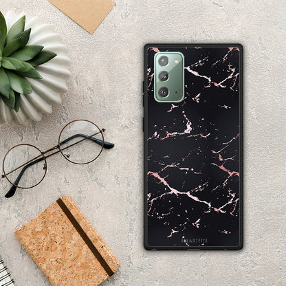 Marble Black Rosegold - Samsung Galaxy Note 20 θήκη