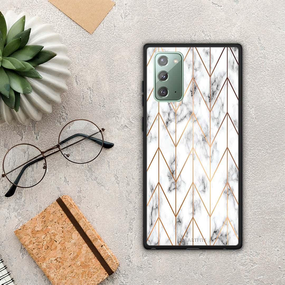 Marble Gold Geometric - Samsung Galaxy Note 20 θήκη