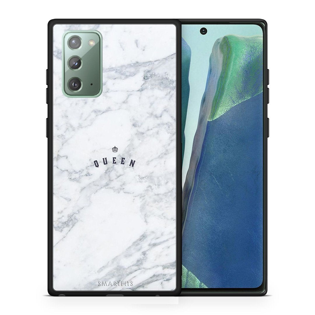 Θήκη Samsung Note 20 Queen Marble από τη Smartfits με σχέδιο στο πίσω μέρος και μαύρο περίβλημα | Samsung Note 20 Queen Marble case with colorful back and black bezels