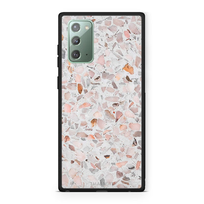 Samsung Note 20 Marble Terrazzo θήκη από τη Smartfits με σχέδιο στο πίσω μέρος και μαύρο περίβλημα | Smartphone case with colorful back and black bezels by Smartfits