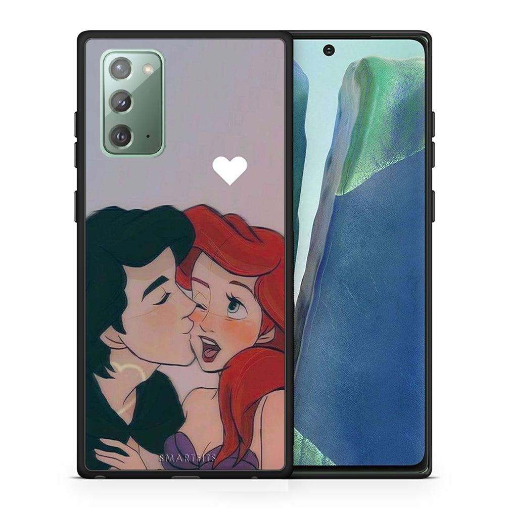 Θήκη Αγίου Βαλεντίνου Samsung Note 20 Mermaid Love από τη Smartfits με σχέδιο στο πίσω μέρος και μαύρο περίβλημα | Samsung Note 20 Mermaid Love case with colorful back and black bezels