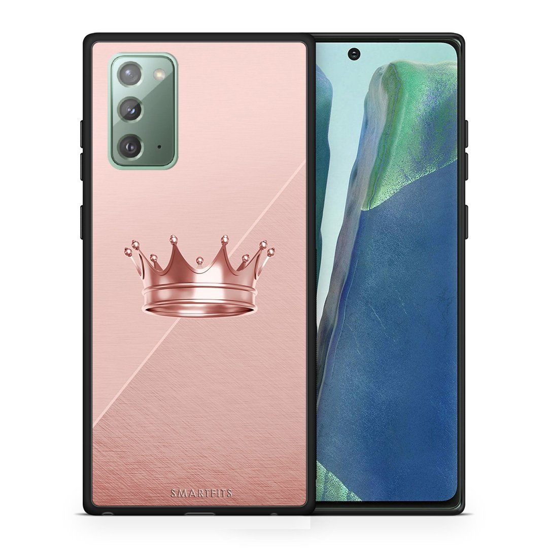 Θήκη Samsung Note 20 Crown Minimal από τη Smartfits με σχέδιο στο πίσω μέρος και μαύρο περίβλημα | Samsung Note 20 Crown Minimal case with colorful back and black bezels