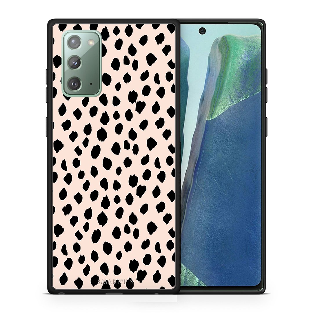 Θήκη Samsung Note 20 New Polka Dots από τη Smartfits με σχέδιο στο πίσω μέρος και μαύρο περίβλημα | Samsung Note 20 New Polka Dots case with colorful back and black bezels