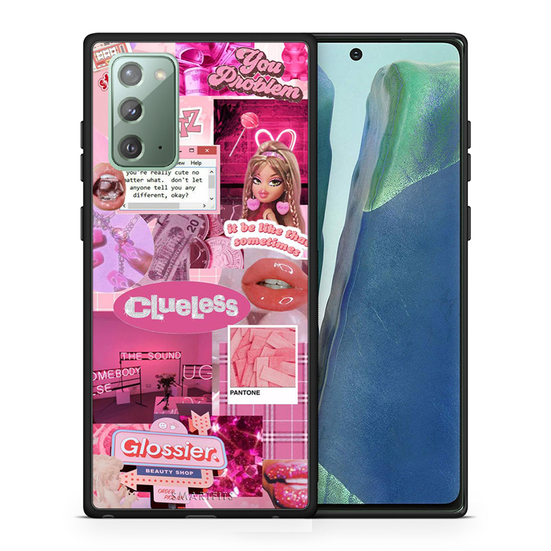 Θήκη Αγίου Βαλεντίνου Samsung Note 20 Pink Love από τη Smartfits με σχέδιο στο πίσω μέρος και μαύρο περίβλημα | Samsung Note 20 Pink Love case with colorful back and black bezels