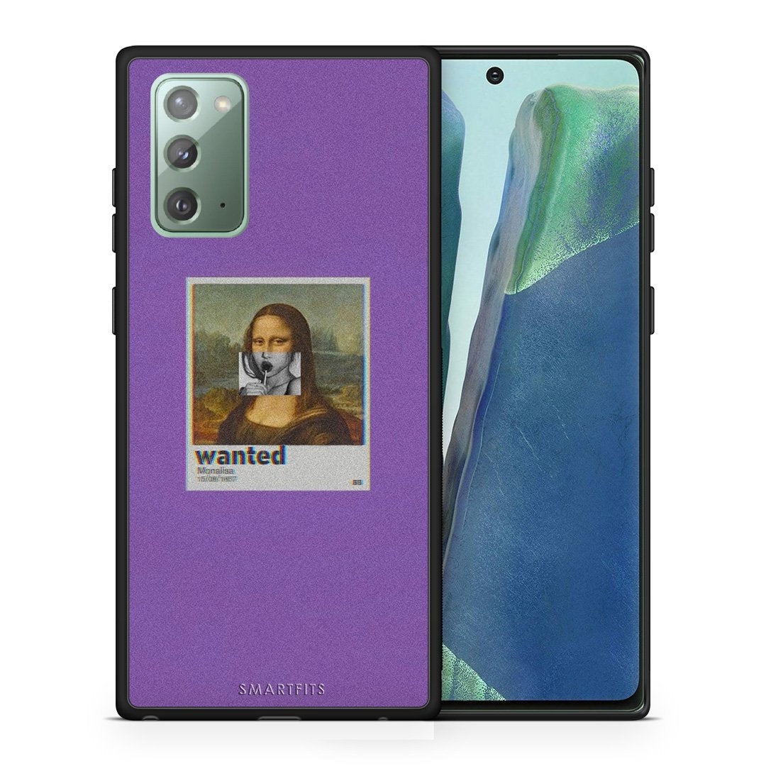 Θήκη Samsung Note 20 Monalisa Popart από τη Smartfits με σχέδιο στο πίσω μέρος και μαύρο περίβλημα | Samsung Note 20 Monalisa Popart case with colorful back and black bezels