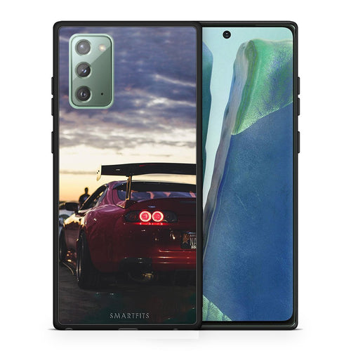 Θήκη Samsung Note 20 Racing Supra από τη Smartfits με σχέδιο στο πίσω μέρος και μαύρο περίβλημα | Samsung Note 20 Racing Supra case with colorful back and black bezels
