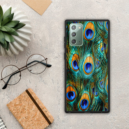 Real Peacock Feathers - Samsung Galaxy Note 20 θήκη