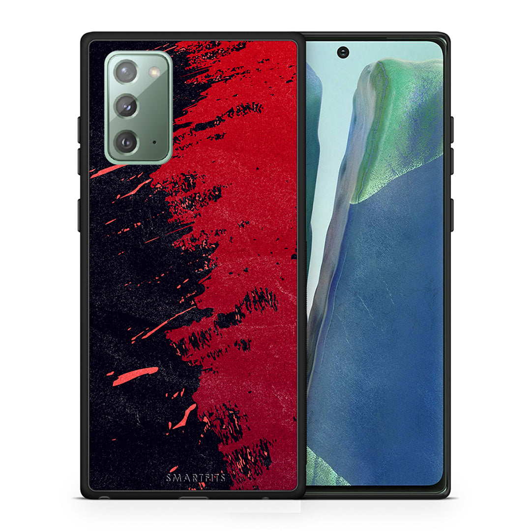Θήκη Αγίου Βαλεντίνου Samsung Note 20 Red Paint από τη Smartfits με σχέδιο στο πίσω μέρος και μαύρο περίβλημα | Samsung Note 20 Red Paint case with colorful back and black bezels