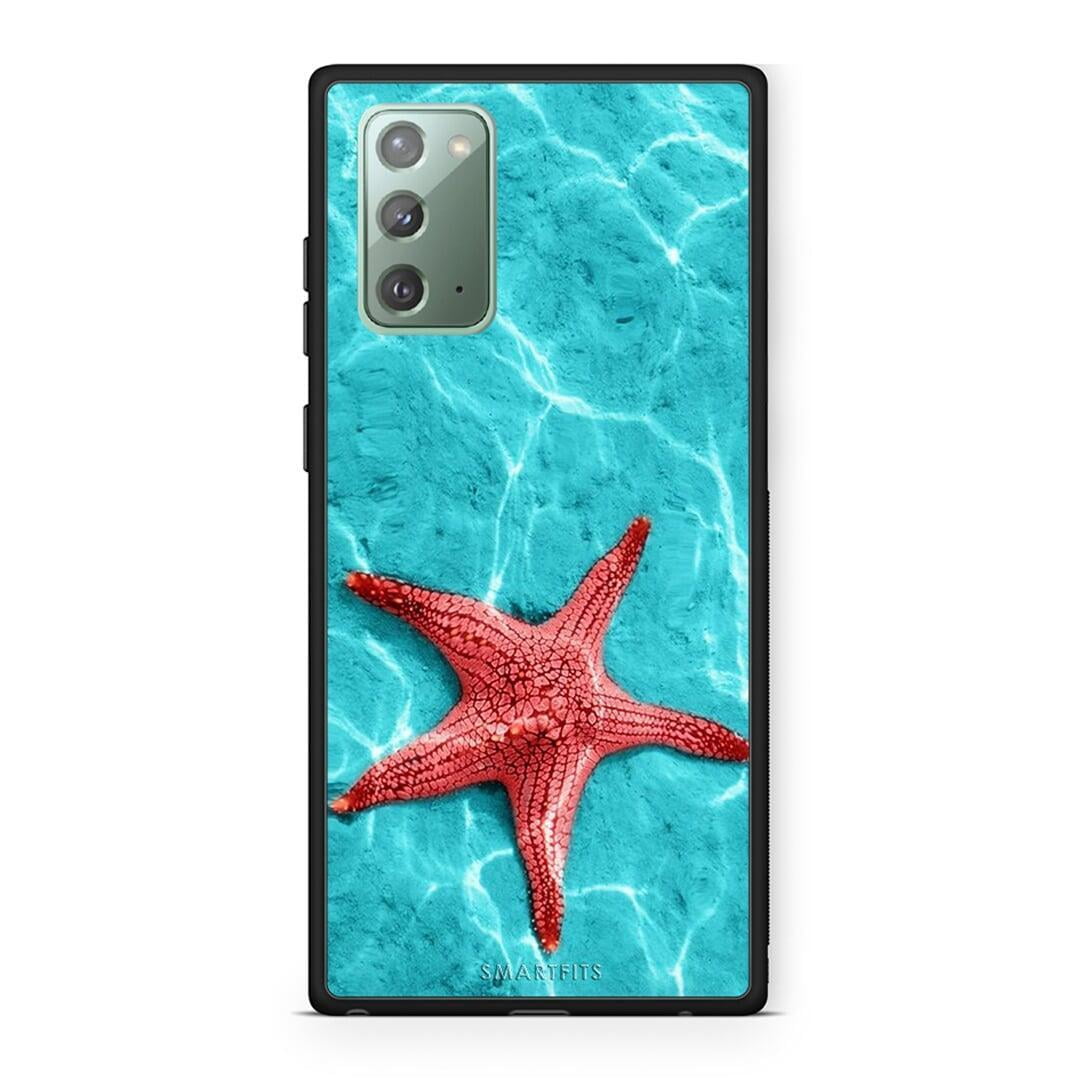 Samsung Note 20 Red Starfish Θήκη από τη Smartfits με σχέδιο στο πίσω μέρος και μαύρο περίβλημα | Smartphone case with colorful back and black bezels by Smartfits