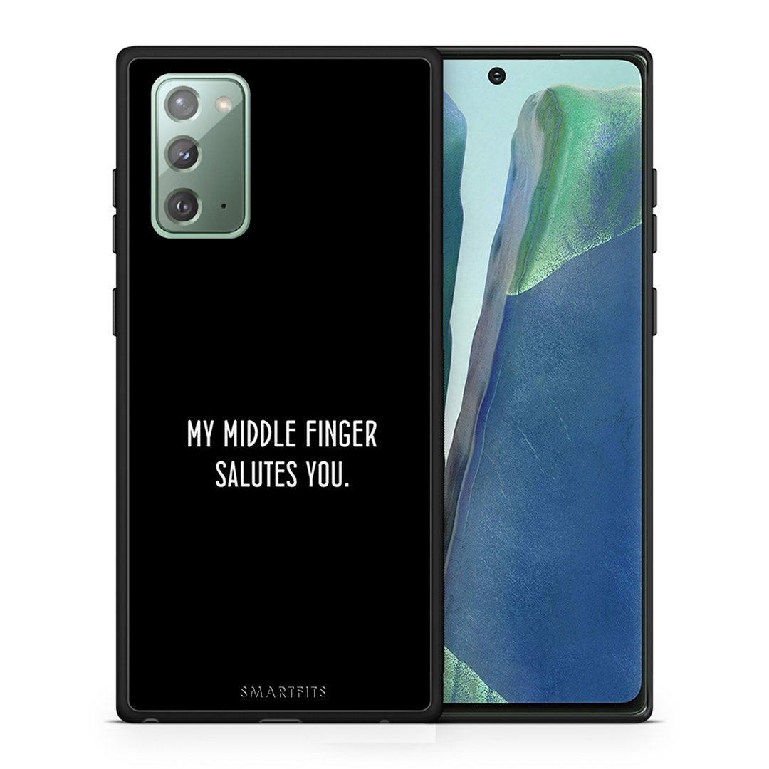 Θήκη Samsung Note 20 Salute από τη Smartfits με σχέδιο στο πίσω μέρος και μαύρο περίβλημα | Samsung Note 20 Salute case with colorful back and black bezels