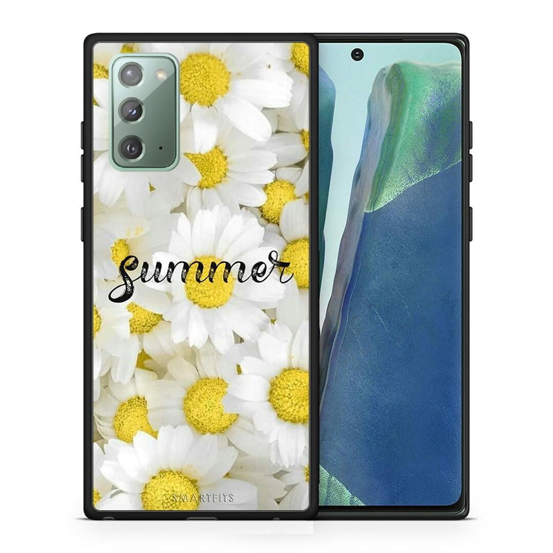 Θήκη Samsung Note 20 Summer Daisies από τη Smartfits με σχέδιο στο πίσω μέρος και μαύρο περίβλημα | Samsung Note 20 Summer Daisies case with colorful back and black bezels