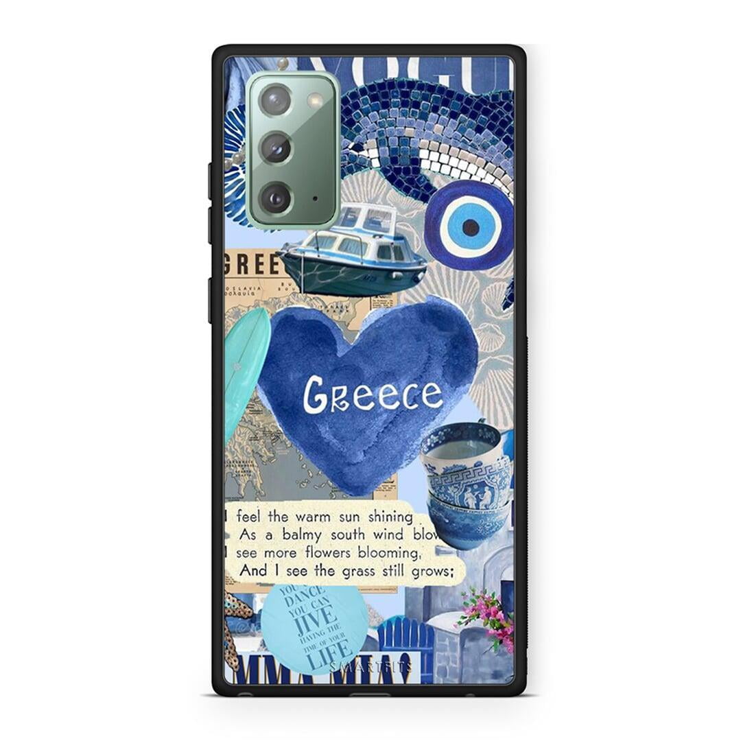 Samsung Note 20 Summer In Greece Θήκη από τη Smartfits με σχέδιο στο πίσω μέρος και μαύρο περίβλημα | Smartphone case with colorful back and black bezels by Smartfits