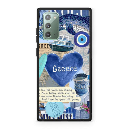 Samsung Note 20 Summer In Greece Θήκη από τη Smartfits με σχέδιο στο πίσω μέρος και μαύρο περίβλημα | Smartphone case with colorful back and black bezels by Smartfits
