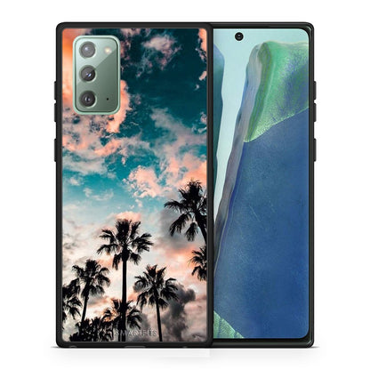 Θήκη Samsung Note 20 Sky Summer από τη Smartfits με σχέδιο στο πίσω μέρος και μαύρο περίβλημα | Samsung Note 20 Sky Summer case with colorful back and black bezels