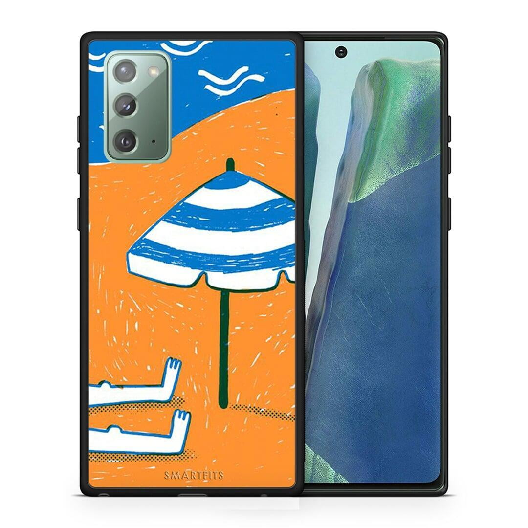 Θήκη Samsung Note 20 Summering από τη Smartfits με σχέδιο στο πίσω μέρος και μαύρο περίβλημα | Samsung Note 20 Summering case with colorful back and black bezels