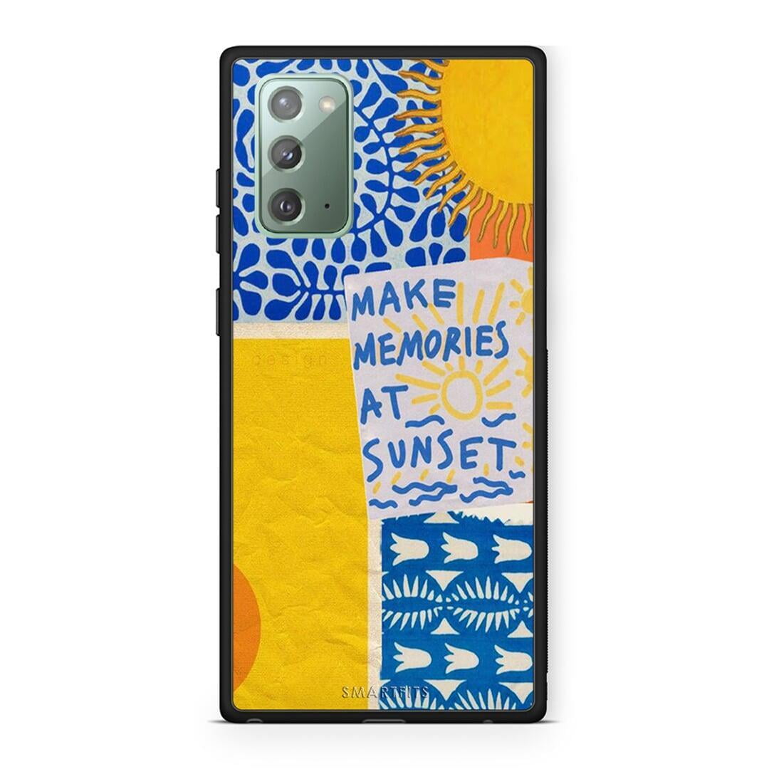 Samsung Note 20 Sunset Memories Θήκη από τη Smartfits με σχέδιο στο πίσω μέρος και μαύρο περίβλημα | Smartphone case with colorful back and black bezels by Smartfits