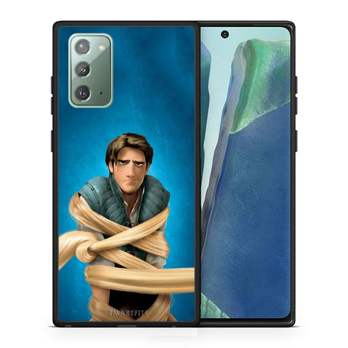 Θήκη Αγίου Βαλεντίνου Samsung Note 20 Tangled 1 από τη Smartfits με σχέδιο στο πίσω μέρος και μαύρο περίβλημα | Samsung Note 20 Tangled 1 case with colorful back and black bezels